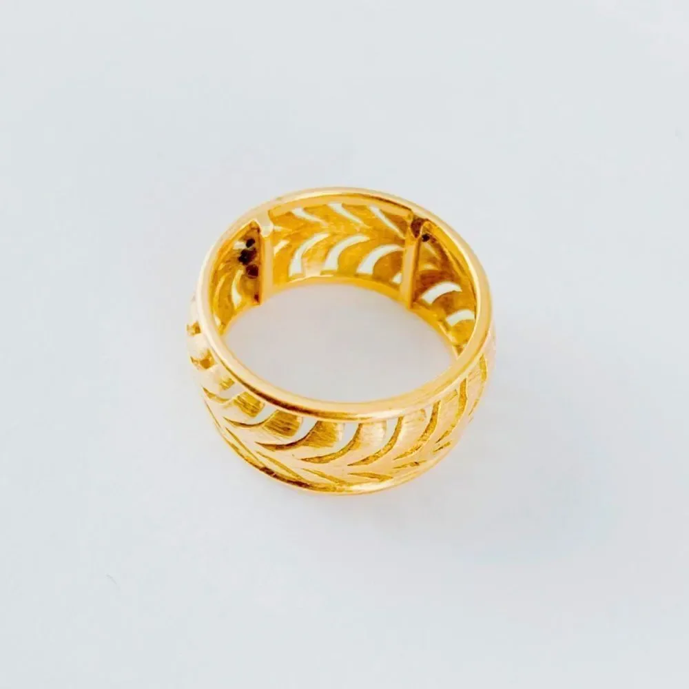 Vintage Tiffany & Co. 18K Villa Paloma Palm Ring - Picture 5 of 16